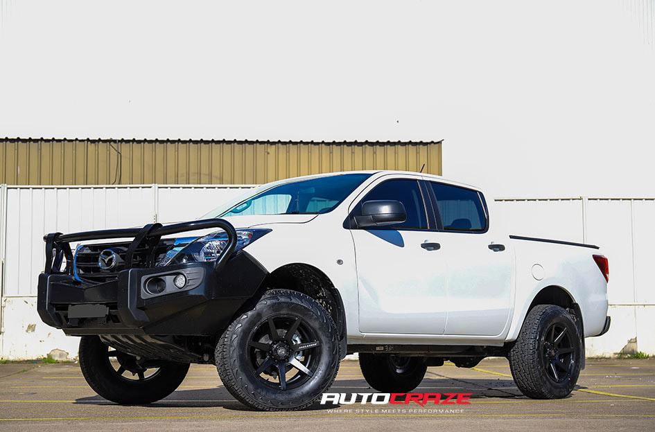 MAZDA BT 50 AVALANCHE MATTE BLACK FRONT MILLED